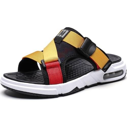 Summer Men Cushion Slides Lightweight Beach Slippers Slide Casual Flip Flops Women Sandals Soft Lovers Strap Gladitor Sneakers