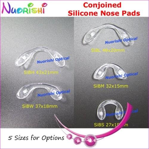 500pcs Glasses Eyeglass Spectacle Eyewear Clear Soft Bridge Conjoined Silicone Nose Pads 5 Sizes Options SiB Free Shipping
