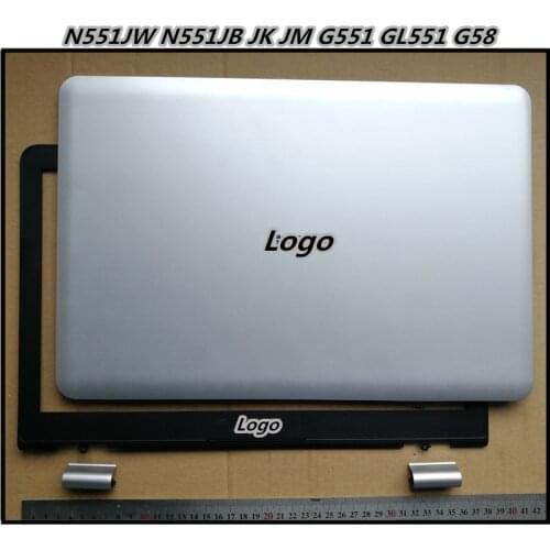 Laptop LCD Back Cover Top Case For Asus N551 N551JW N551JB JK JM G551 GL551 G58 Bezel Front Housing Frame Hinges Cover Cap