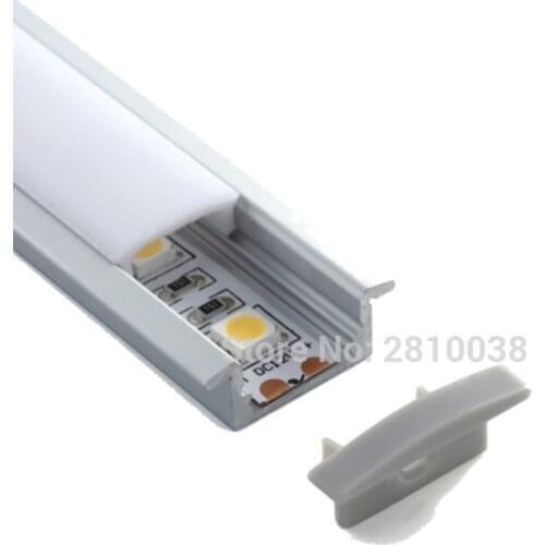 10 Sets/Lot T type Extruded LED aluminum profile and Anodized Aluminium led profile LED Channel profile for recessed floor light
