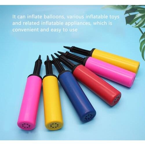 Balloon Pump Plastic Hand Push Balloon Inflator Portable Handheld Balloon Air Inflator Party Decoration Supplies Color Random