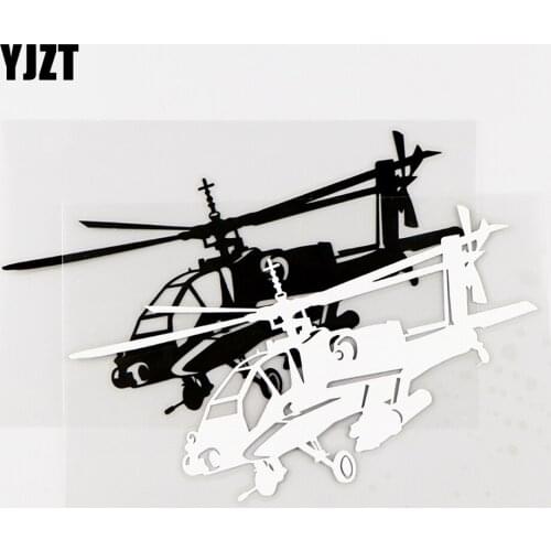 YJZT 15.3×9.5CM Dazzling Plane Vinyl Decal Beautiful Car Sticker Aircraft Flying Black / Silver 10A-0676