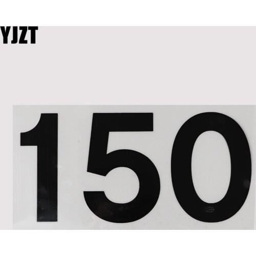 YJZT 18.1CM×8.8CM Personality Black/Silver 150 Number Speed Limit Decal Car Stickers Vinyl 13D-0591
