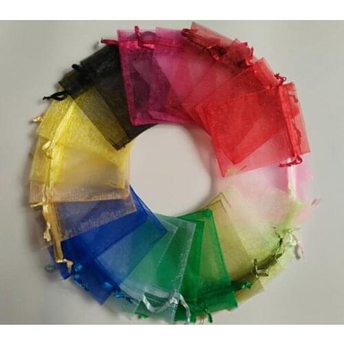 10Pcs/lot 5x7 7X9 9x12 cm Organza Bags Wedding Pouches Party Nice Gift Bag 24 Colors Selection Jewelry packaging bags Gauze Bag