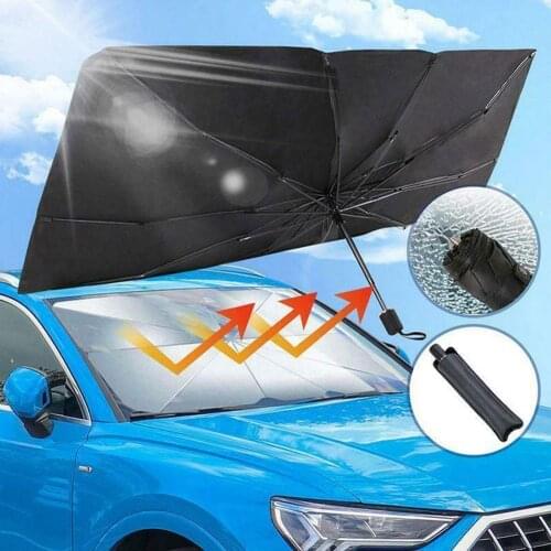 Car Sun Umbrella Windshield Inner Cover Anti-Exposure Anti-Ultraviolet Reflection Sunlight Portable Folding Umbrella
