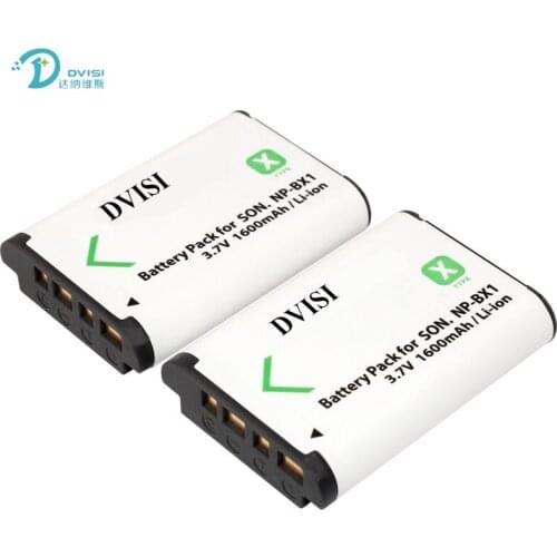 DVISI 2Pcs/lot 3.7V 1600mAh NP-BX1 NPBX1 Camera Batteries Pack For SONY DSC RX1 RX100 RX100iii M3 M2 RX1R WX300 HX300 HX400 HX50