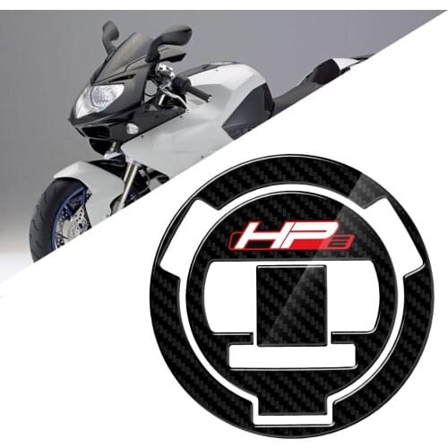3D Carbon Fiber Look Sticker For BMW HP2 Fuel Tank Cap Cover Pad Motorcycle Fuel Tank Cap
