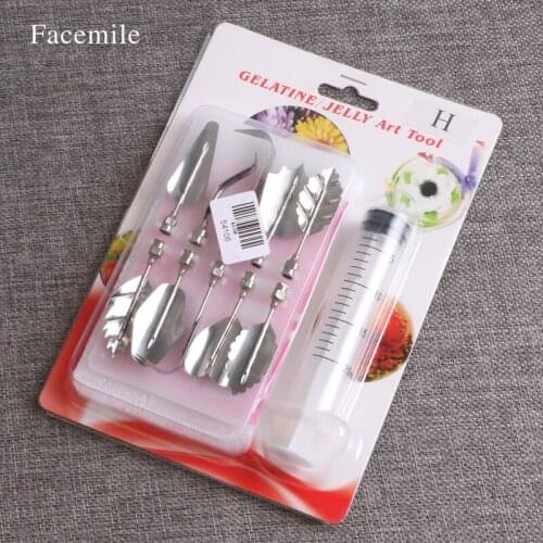Facemile 3D Jelly Art Tool Jelly Gelatin Tools Pudding Nozzle Leaf Shape Mold Decoration Tool Pastry Nozzle 54106 Gift