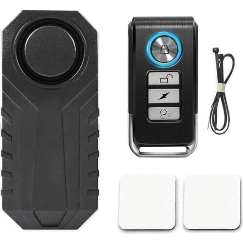 Hot 113dB Wireless Anti-Theft Vibration Motorcycle Bicycle Waterproof Security Bike Alarm with Remote M8617