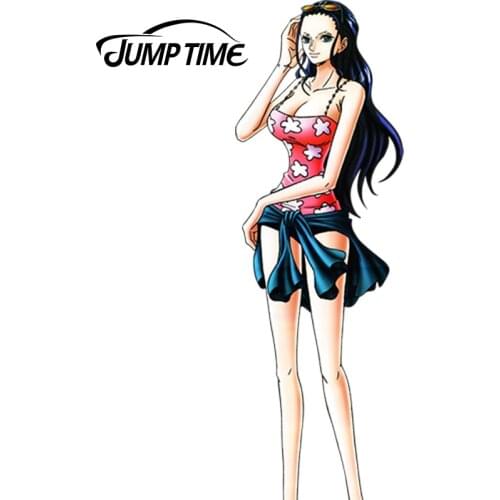 JumpTime 13cm x 4.4cm Cartoon One Piece Girl Nico Robin Render Sexy Beauty Anime Car Bumper Accessories Rear Windshield Decals