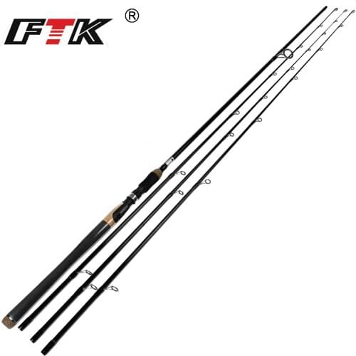 FTK 2.1m 2.4m 2.7m Casting Fishing Rod Equipped with 3 Tips 99% Carbon 5-25g/10-30g/15-35g Power Cork Handle for Lure Rod