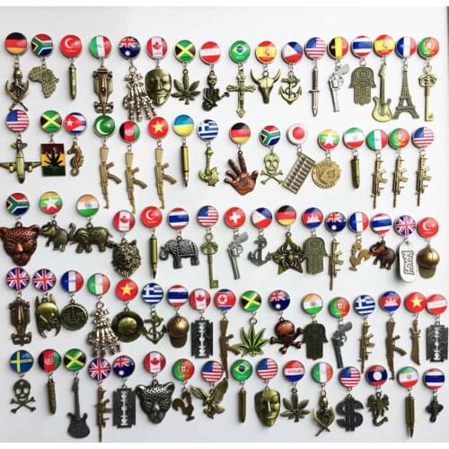 National Flags Fridge Magnet World Tourist Souvenirs Belgium Austria Chile Refrigerator Magnetic Stickers Collection Gifts