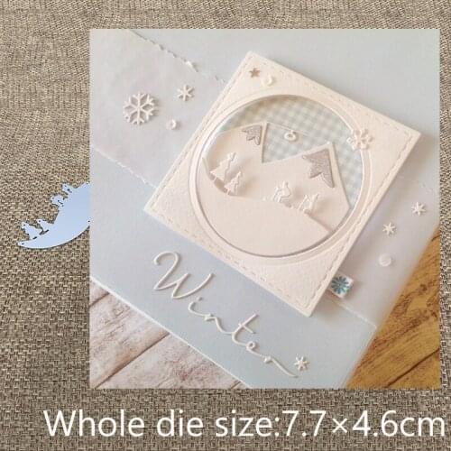 XLDesign Craft Metal Cutting Die cut die skiing kids semicircle decoration scrapbook Album Paper Card Craft Embossing die cuts