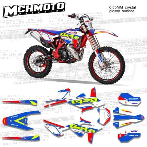 MCHMFG Motorcycle Team Graphic Decal & Sticker Kit For BETA RR 20-22 2020 2021 2022 Sticker