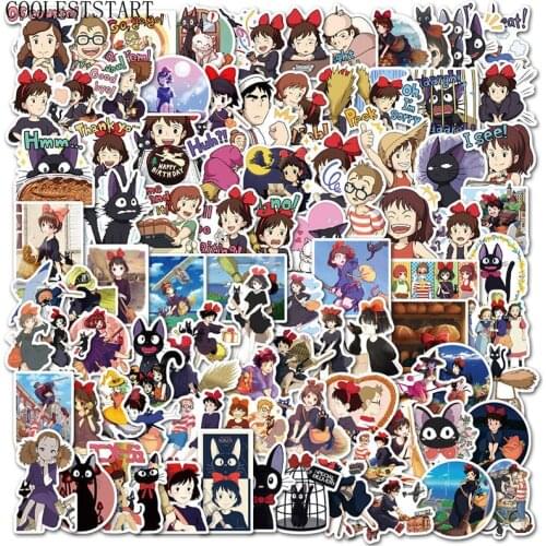10/50Pcs/set Kikis Delivery Service Miyazaki Hayao Series Anime Stickers For Motorcycle Scooter Bike Mobile Laptop Gift Box
