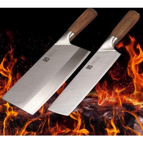 Stainless Steel Slicing Knife Butcher Chef Knives 4Cr13mov Meat Chicken Vegetable Best Chinese Cleaver Cooking Cutlery Knife