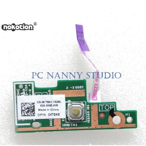 NOKOTION for Dell 11 3147 3148 Power Button Board KT6NX 0KT6NX & Cable 450.00K02.0001 46M.00KBD.0001 FAST SHIPPING
