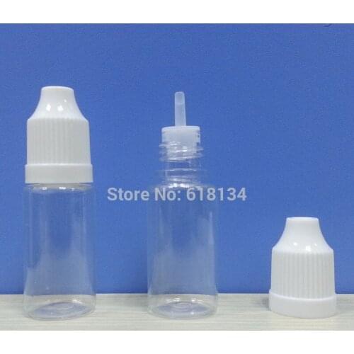 Wholesale Free shipping 2500pcs 10ML PET Eye Dropper Bottle with dropper tip childproof caps