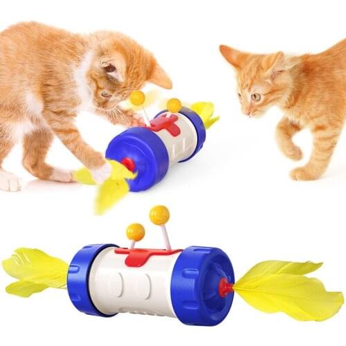 Cat Sliding Toys Pet Kittens Supplies Cats Self-Weight Balance Movement suministros para gatos With Funny Cat Feather