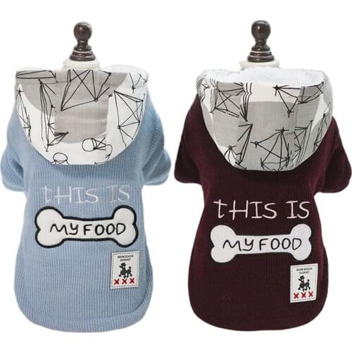 Cute Dog Clothes for Small Dogs Cats Autumn/Winter Thicken Warm Puppy Pet Cat Coat Dog Jackets Chihuahua Pug Clothing Hoodies