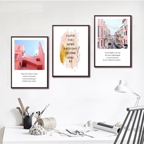 Nordic Scenery Wall Art Prints City Buildings Canvas Painting Quotes Wall Poster Home Decor