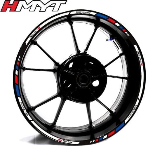 Applicable to BM*S1000RR s1000r motorcycle wheel hub sticker reflective rim edge Decal 17 inch waterproof film