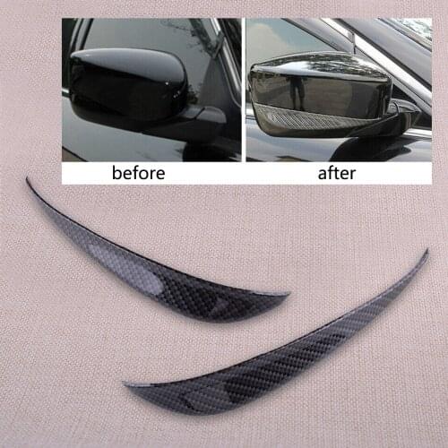 Carbon Fiber Texture Rear View Side Door Mirror Strip Trim fit for Honda Accord 2008 2009 2010 2011 2012 2013