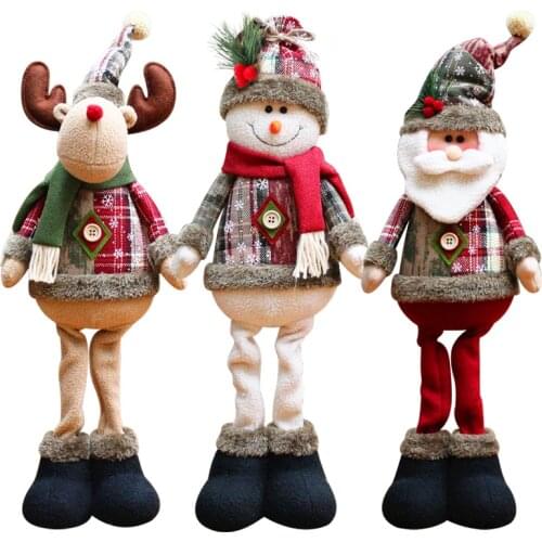 2020 New Year Christmas Big Dolls Window Decorations Christmas Tree Ornaments Toys For Children Home Decor Santa Snowman