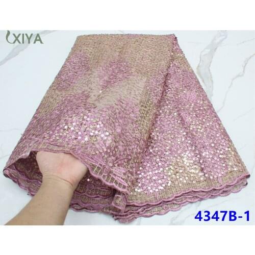 High Quality Nigerian Mesh Net Laces Fabrics with Sequins Hot Sale African Sequin Lace Fabric for Wedding Party APW4347B