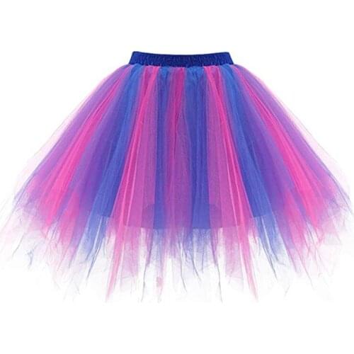 Womens Tutu Skirt 50s Vintage Ballet Bubble Dance Skirts for Cosplay Party