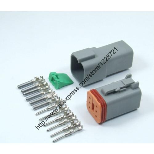 1 Sets Kits DT06-6S DT04-6P 6Pins Male Female Wire Connector Kit Complete With Wedgelocks&Terminals for Adapter Amphenol Deutsch