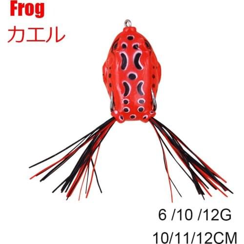 1Pc 6G 10G 12G Soft Tube Bait Japan Plastic Frog Soft Fishing Lures Treble Hooks Topwater Ray Frog Artificial Soft Bait