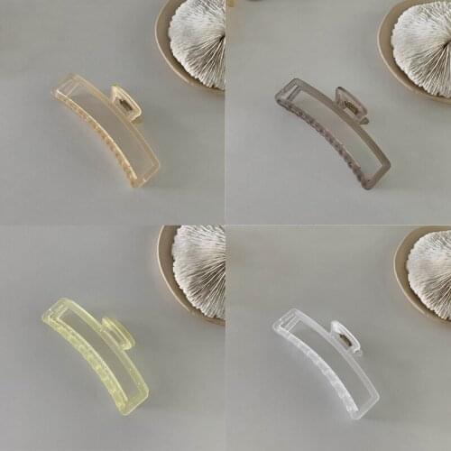 1Pc rectangular Acetate Acrylic INS Korean Hair Clips Girls Hairpins Crab Claws Clamp Hair Accessories Women Banana Grips Slid