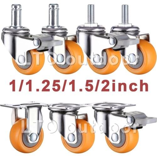 1PCS Heavy Duty Nylon Wheels Trolley Furniture Caster For Office Chair Industrial Wheel Furniture Caster Home Accessories