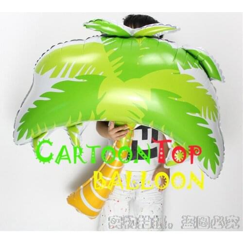 10pcs Giant coconut tree Foil balloons wedding party Bar theme decoration balloon tree Globos Helium inflatable ball SM016