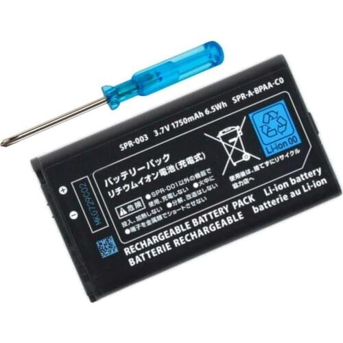 Battery + disassembly screwdriver for Nintendo 3DS XL/New 3DS XL 1750 mAh 3.7V 6.5Wh Li-Ion Battery model SPR-003