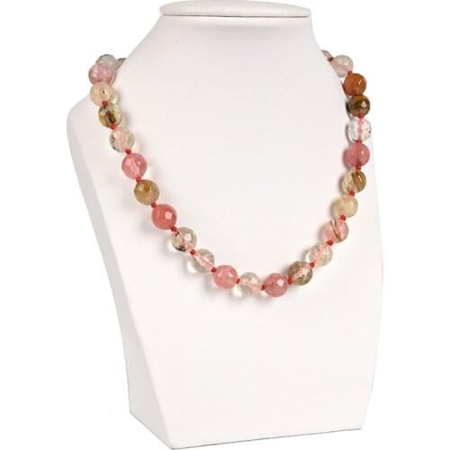 A Watermelon Crystal Quartz Pick Size 10mm Necklace Accessories mixed with various colors For Beautiful Gift findings 18mm H24