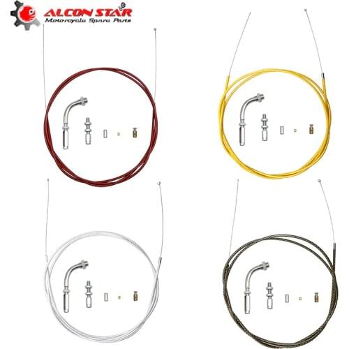 Alconstar-190cm Motorcycle Gas Throttle Cable Brake Clutch Cable Repair Kit For Yamaha Suzuki /Kawasaki Honda Dirt Bike ATV Quad