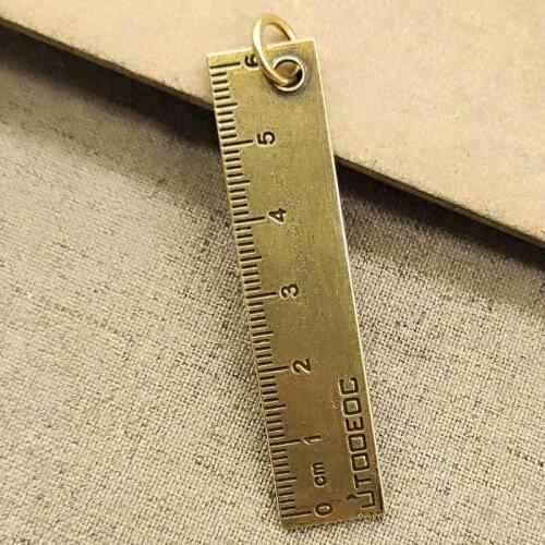 Antique Solid Brass Ruler Miniature Figurines Retro Copper Animal Tea Pet Desktop Ornament Decor Crafts Keychain Pendants