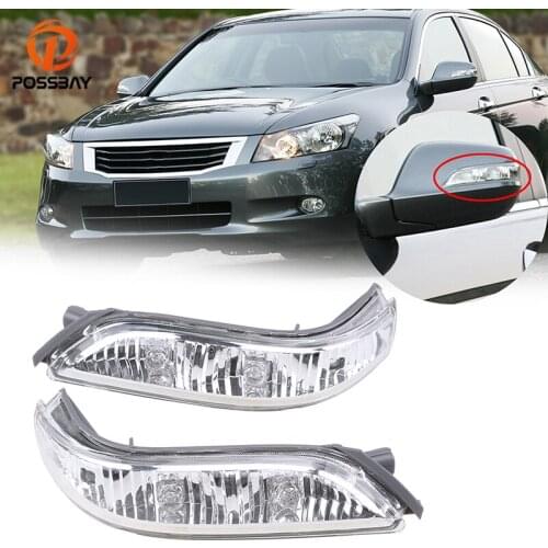 POSSBAY Car Amber Light Door Wing Rear View Mirror Indicator Turn Signal Lights Rearview Lamp for 2005-2012 Honda Acura RL