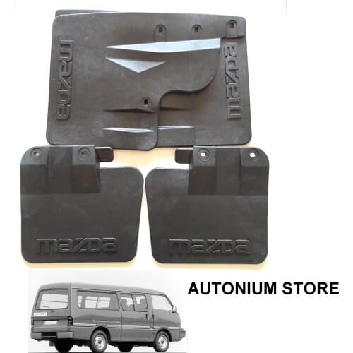 1 Set 4 Pieces Front Rear Left Right Mud Guard MudFlap Best Quality for Mazda E2000 E2200 Van Bongo Brawny Van Minibus