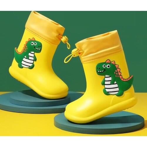 Baby Rainboots Rubber Cute Cartoon Baby Boys Rain Shoes Waterproof Girls Rainboots Toddler Girl Garden Shoes Childrens Shoes