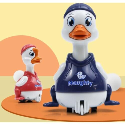 Baby Cute Owl&Duck Press Move Toys Cartoon Owl Snails Back Force Inertial Slide Toy Rotatable Infant Mobile Educational Toy Gift