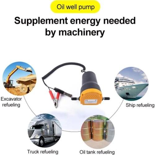 12V 60W Electric Car Oil Pump Crude Oil Fluid Pump 60W Extractor Transfer Engine Suction Pump+Tubes for Auto Car Boat Motorcycle