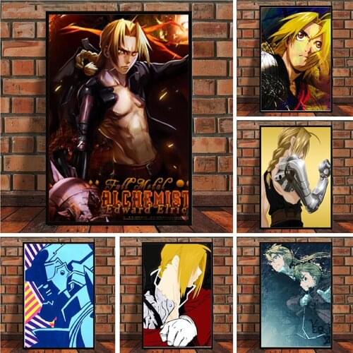 Fullmetal Alchemist FMA Alphonse Edward Anime Art Prints Wall Canvas Painting Pictures for Living Room,Ready To Hang