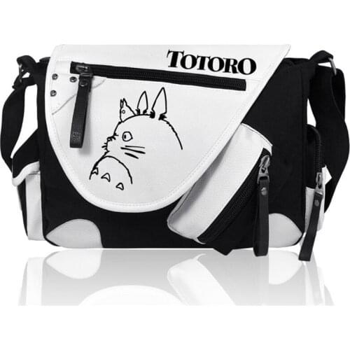 Cartoon No Face Man Cartoon My Neighbor Totoro Canvas Bag Travel Bag Student Shoulder Handbag Gifts Students Croosbady Bag