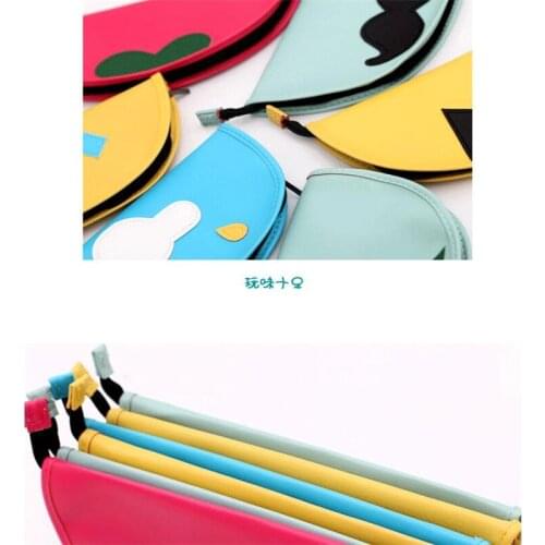UHOO K307 South Korea stationery creative fun cute tide of large capacity multi function leather beard pencil pencil box