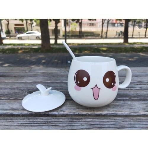 Creative European Style Breakfast Mug Enamel Milk Cups Cute Mugs impression face Coffee Cup Lovely Gifts