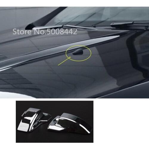 Car Cover Detector ABS Chrome Head Front Machine Water Paste Outlet Stick Frame Trim For Ford Kuga Escape 2017 2018 2019 2020