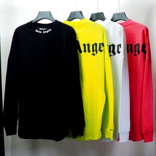 Palm Angels Letter logo Men Women Lovers Models Boyfriend Gift Fashion Casual O-Neck Long Sleeve Pullover Streetwear Sweatshirt